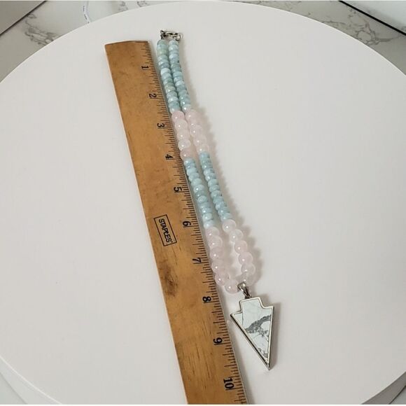 ARTISAN Beaded Arrowhead Pendant Necklace Modern Southwestern Jewelry - Picture 8 of 8